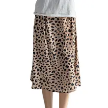 Летняя винтажная юбка с высокой талией леопардовая юбка с принтом женские панк-рок корейский стиль boho уличная jupe femme
