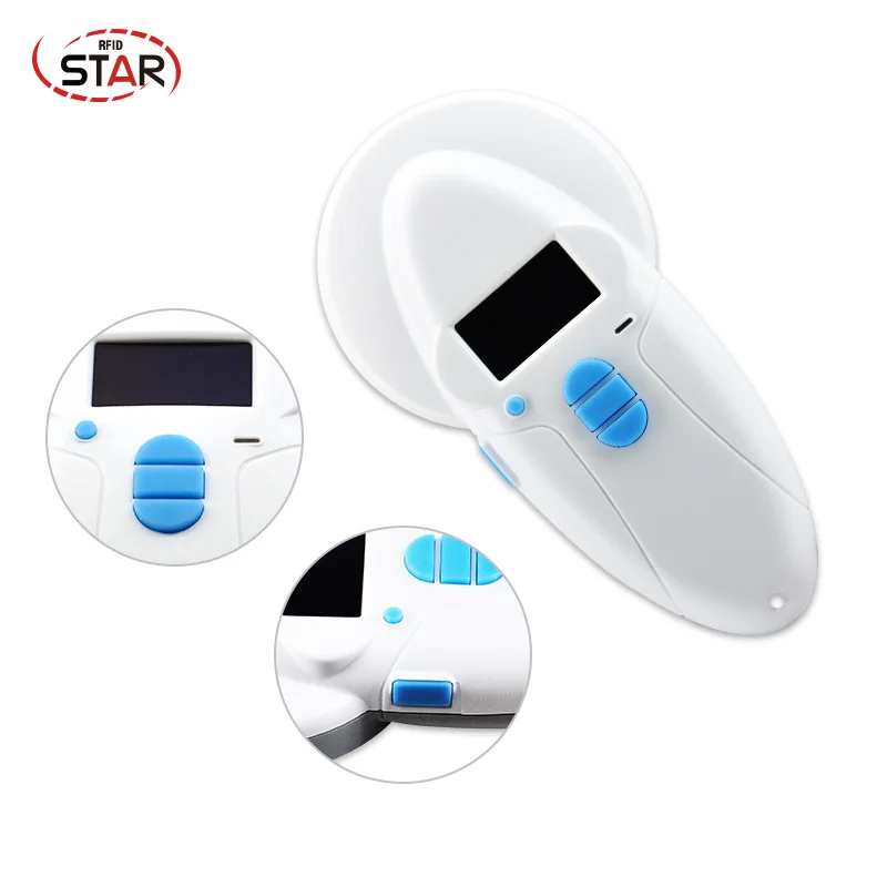 

pet microchip scanner Bluetooth 134.2KHz ISO FDX-B HDX FDX-A RFID dog chip animal microchip reader scanner with seven languages