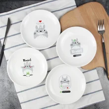 Dishes & Plates ceramic plate Cake fruit dish Cartoon children’s tableware creative Cat dessert breakfast tray CJ16.16