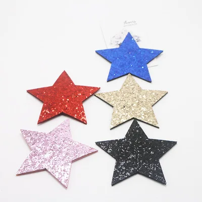 

Sew on 8.5cm 20pcs/lot shiny big size star Padded Patches Appliques For Clothes Sewing Supplies Decoration