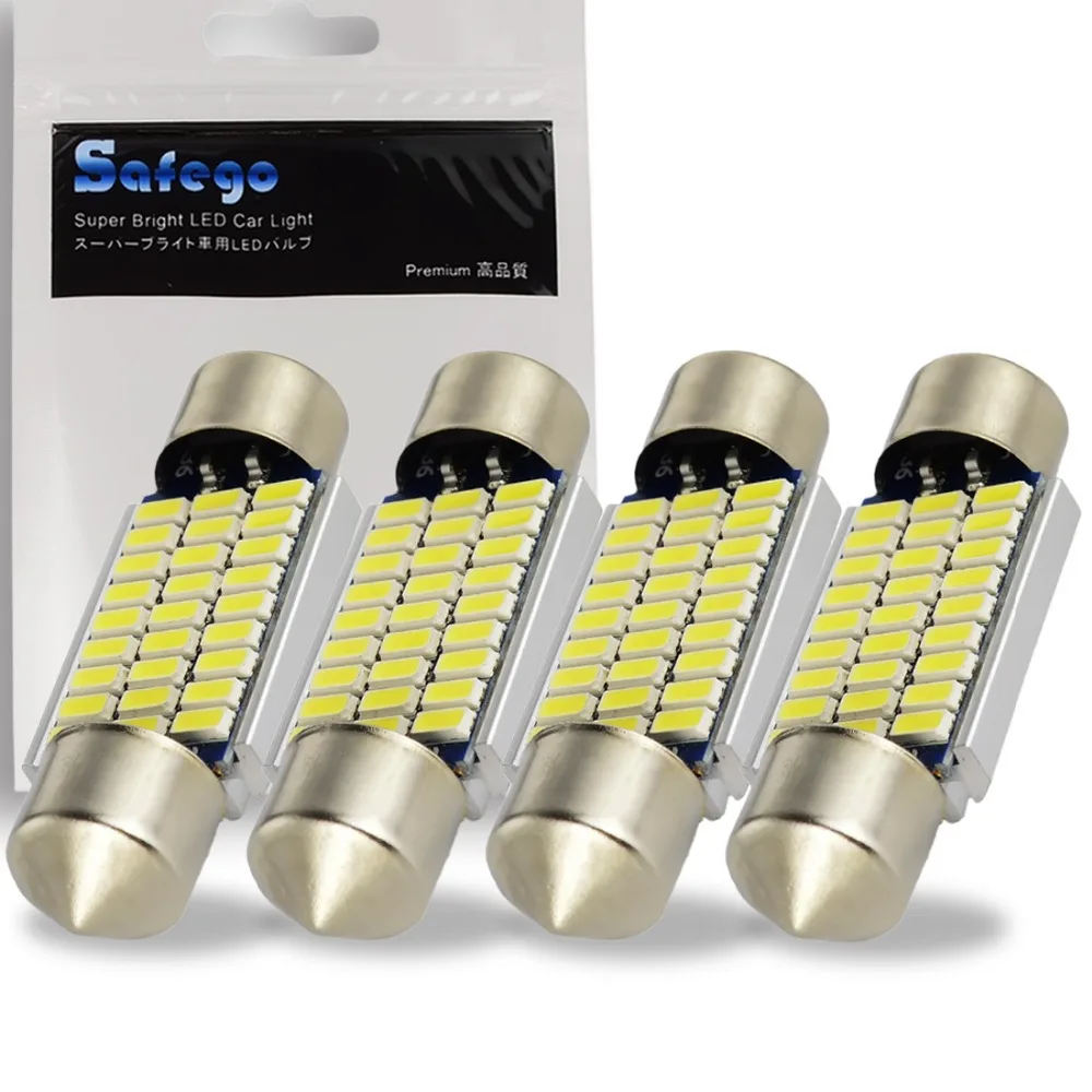 

Safego 4pcs C5W LED 36mm 39mm 42mm Festoon CANBUS 3014 NO ERROR Car LED Dome Interior Lights Lamp Auto Map Roof Reading Bulbs