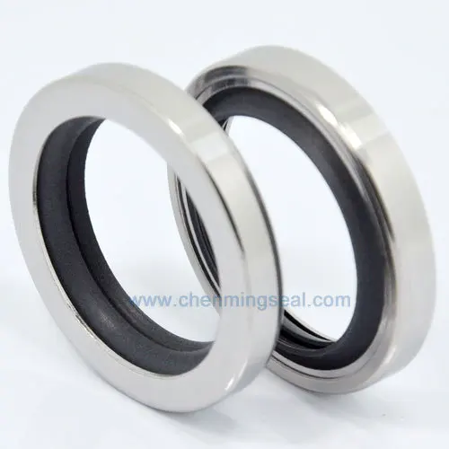 35*50*12 mm Rotary Shaft Oil Seal with Dual PTFE Sealing Lip Stainless