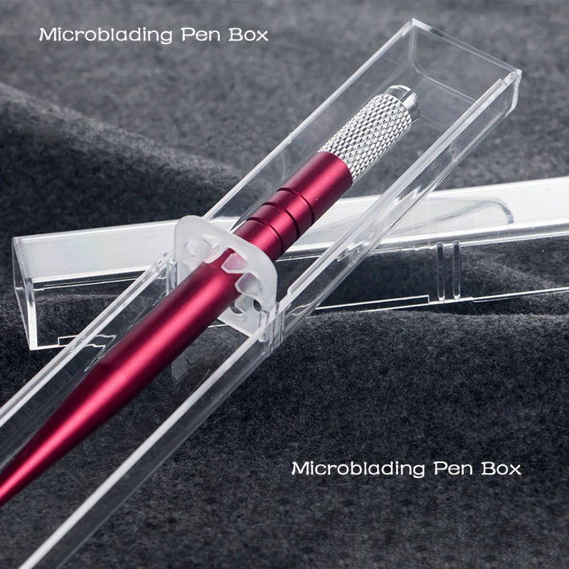 

Crystal Acrylic Microblading pen Box Microblade needle holder dispply tebori stand eyebrow tattoo accesories