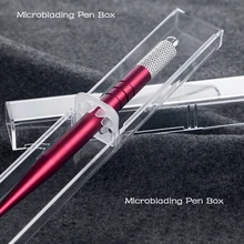 Кристалл акриловый микроблейдинг ручка коробка микролезвие Иглодержатель dispply tebori стенд бровей татуировки аксессуары