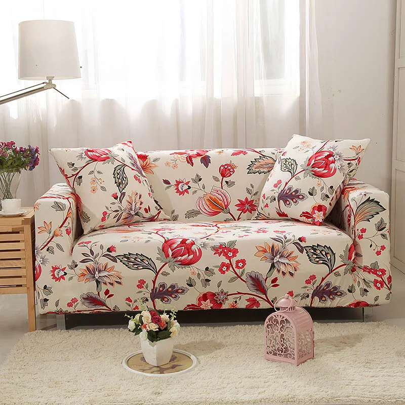Светильник Цвет печать диван плотно Обёрточная бумага все включено элегантный чехол для дивана эластичный диван вытирается полотенцем, чехол для дивана, 1/2/3/4-Seater - Цвет: Red