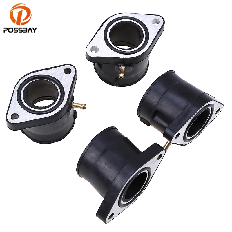 

POSSBAY 4PCS Motorcycle Carburetor Intake Manifold Interface Glue for Yamaha XJR400 1993-2007 Cafe Racer Carburetor Adapter Glue