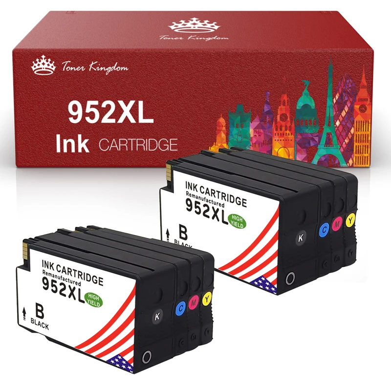

TONER KINGDOM 8x / 2 Set 952XL 952 Ink Cartridges for HP Officejet Pro 8718 8720 8724 8725 8726 8727 8728 8730 8740 7740 8210