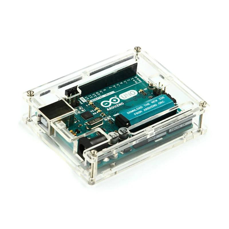 Один набор Прозрачный чехол для Arduino UNO R3