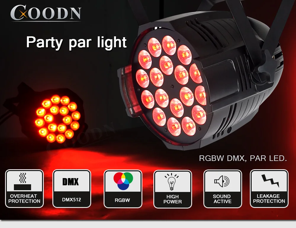 Алюминиевый led par can 18x12 Вт quad 4 в 1 rgbw цвета led wash dj par64 Светодиодный прожектор dmx управление led плоский Par dj