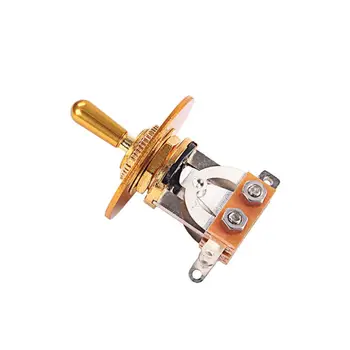 

Toggle Switch 3 Ways Pickup Selector Tone Conversion and Circle Ring For LP SG Electric Guitar Golden