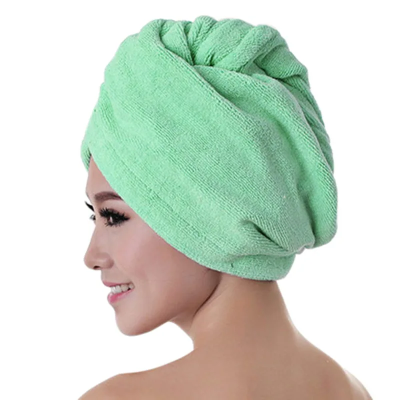 Urijk Quick Dryer Microfiber Fast Drying Towel Wrap Turban Hat Women's Microfiber Bath Towel Hair Dry Hat Absorbent Shower Cap