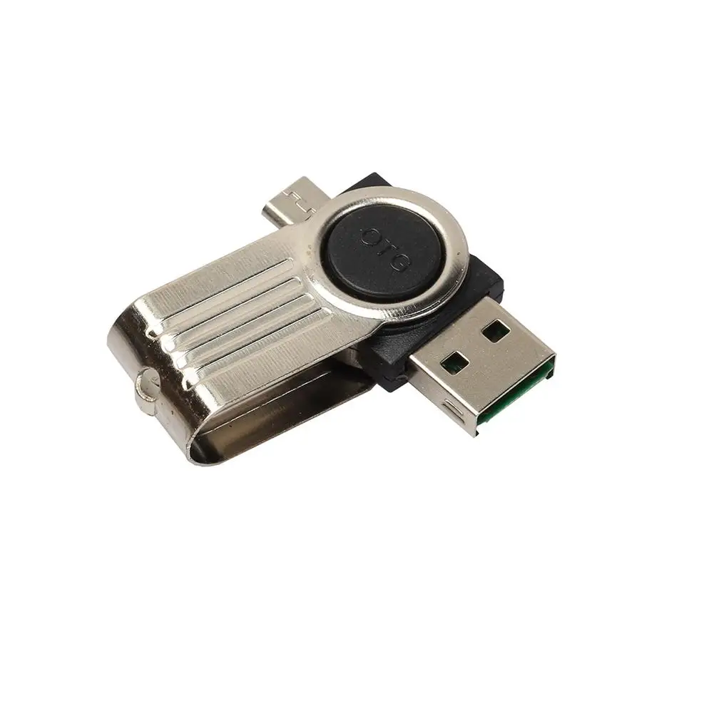 Горячий поворотный OTG Micro USB SD TF Card Reader адаптер Разъем для мобильного телефона