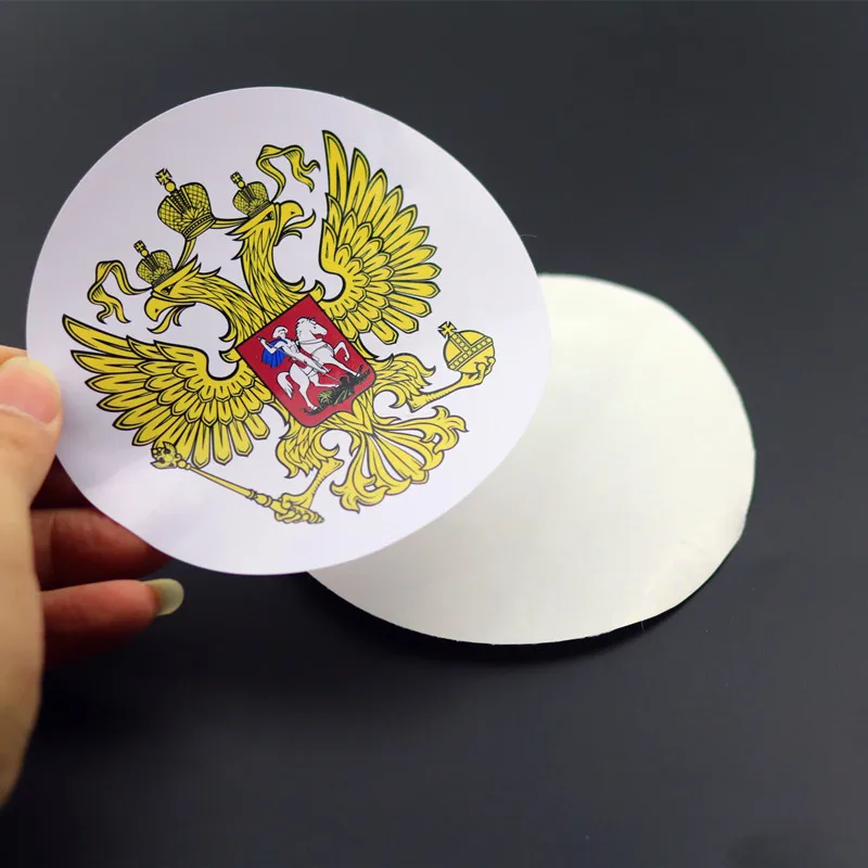 

Coat of Arms of Russia Nickel PVC Car Stickers Decals Russian Federation Eagle Emblem for lada Toyota Car Styling Laptop Sticker