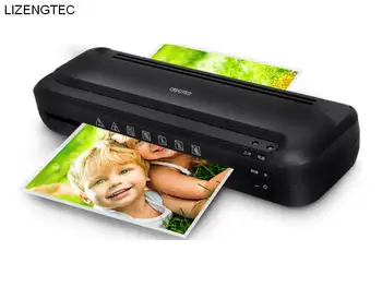 

Free Shipping LIZENGTEC New Professional Office Hot Fast Warm-Up Low Noise Roll Laminator Machine for A4 Paper Document Photo