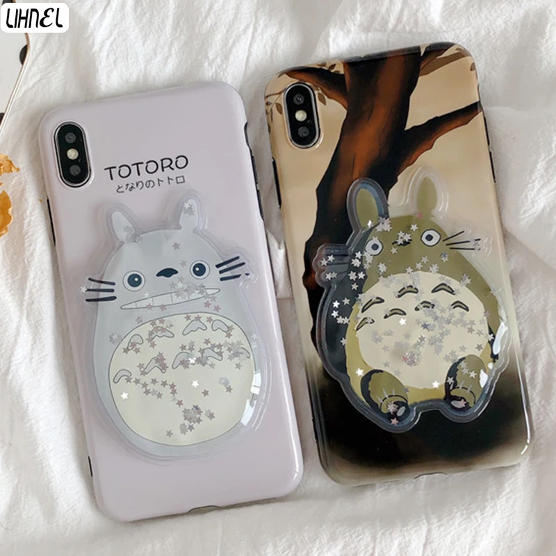 

Totoro Dynamic Liquid Squishy IMD Case for iPhone XR X XS Max 6 6splus 7 7Plus 8 8Plus Etui for Huawei P20 Pro P30 Pro Mate20Pro