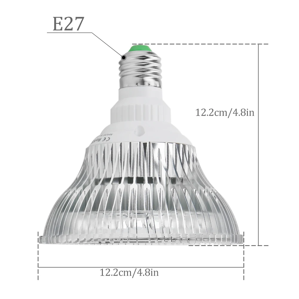 Высокая Мощность светодиодный Grow светильник 15/36/45/54 Вт полный спектр Светодиодный точечный светильник E27 полный спектр Fitolampy для цветет семена расти палатку