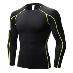 Спорт на открытом воздухе для мужчин быстросохнущее белье для охоты с длинными рукавами одежда для спортзала фитнес дышащая футболка