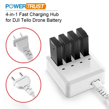 

4in1 Multi Battery Charging Hub Intelligent Battery Charger for DJI TELLO Drone intelligent Flight Battery Quick Charging US/EU