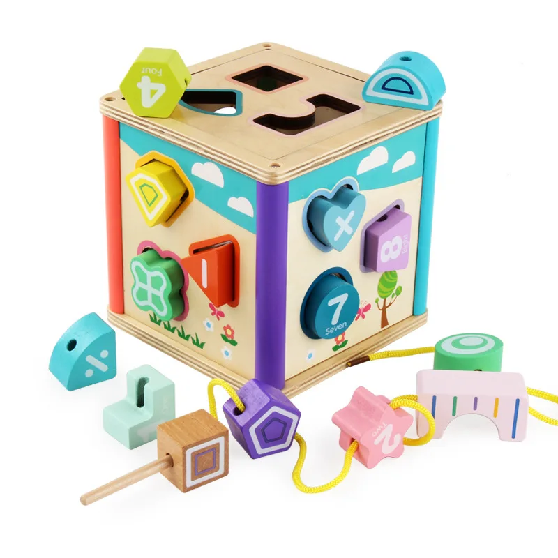Самодельная игрушка из бисера деревянный блок разделочный блок деревянный ящик форма соответствующие строительные блоки Детские