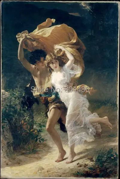 

The Storm by Pierre Auguste Cot - Canvas Print Wall Art Famous Painting Reproduction