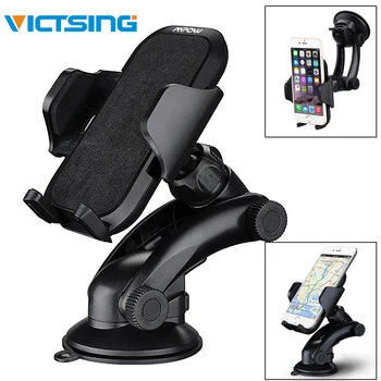 

VicTsing Car Mount Holder Mobile Phone Universal Car Mount Holder Cradle for Windshield Dashboard 360 degree for iPhone 8/7/6