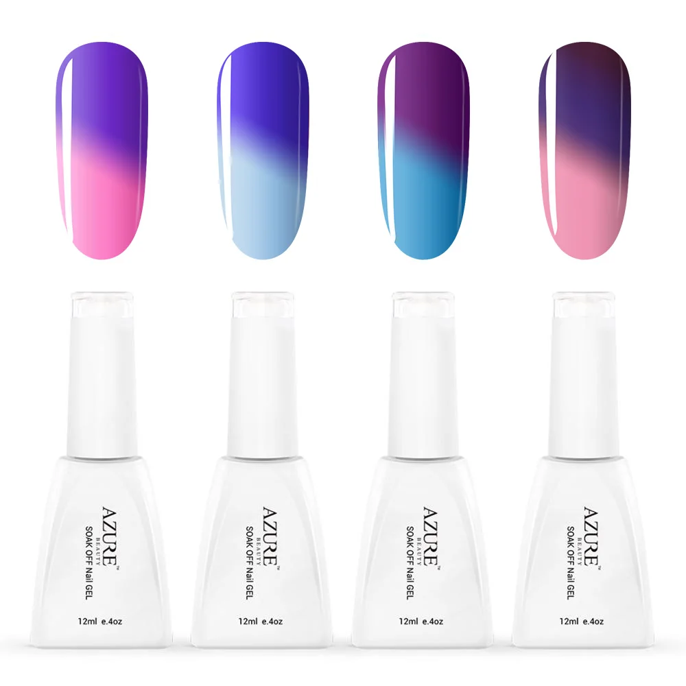 AZURE BEAUTY 4 шт./лот термостойкий УФ-гель для ногтей набор дизайна Полупостоянный