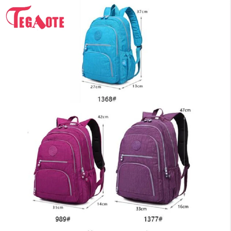 TEGAOTE Mochila para mujer Mochila escolar para niñas adolescentes Mochila femenina Mochila para ordenador portátil bolsas de viaje bolsa de viaje Kipled Sac A Dos TEGAOTE Mochila para mujer Mochila escolar para niñas adolescentes Mochila femenina Mochila para ordenador portátil bolsas de viaje bolsa de viaje Kipled Sac A Dos