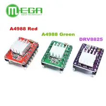 3D-принтеры Запчасти Stepstick A4988 DRV8825 Драйвер шагового двигателя Модуль с радиатор Reprap Рампы 1,4/1,5/1,6 Управление плата MKS