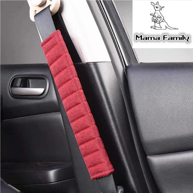 Flax Car Seat Belt Pad Long Linen Car Seat Belt Shoulder