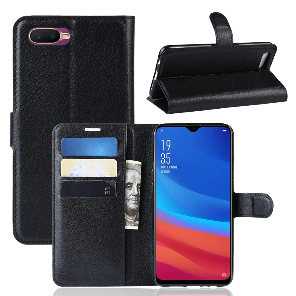 

For Oppo AX5 Case Premium PU Leather Card Slots Wallet Stand Flip Case for OPPO A5S CPH1909 A 5S OPPOA5S OPPO AX5S Flip Case