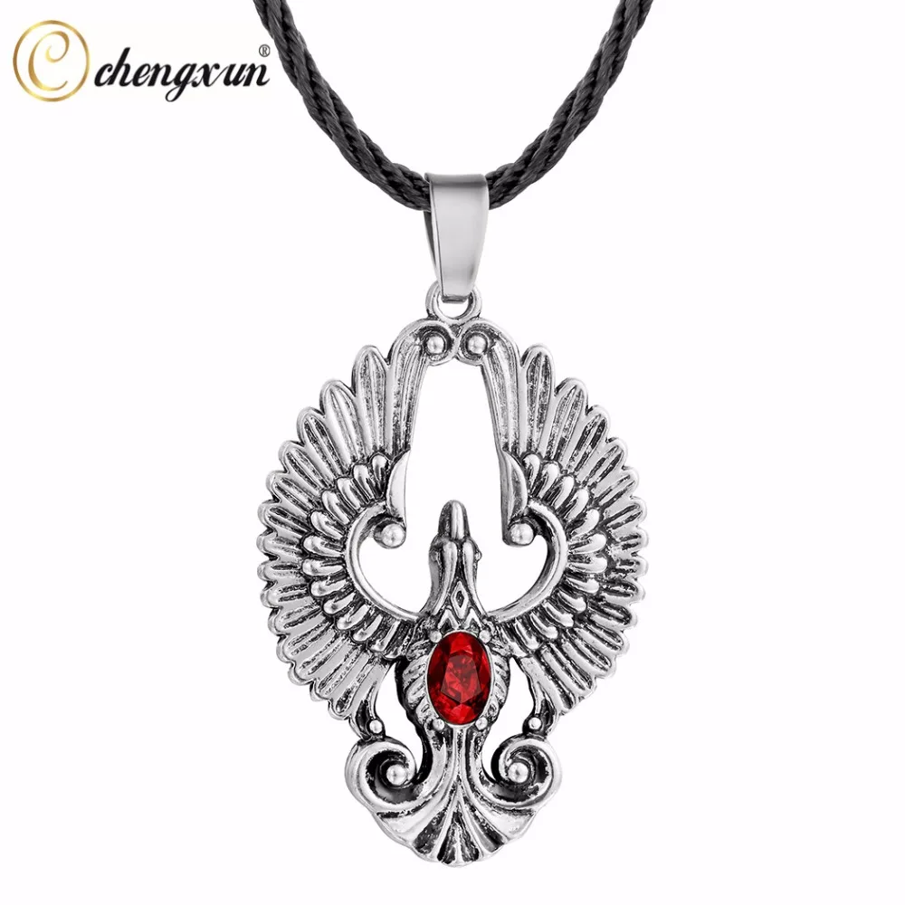 

CHENGXUN Bijoux Talisman Pagan Wiccan Jewelry Eagle God Amulet Choker Vintage Necklace Men Pendant