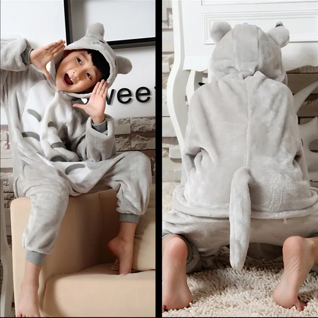 Пикачу Семья подходящая друг к другу одежда для сна totoro stitch Косплэй родителей для маленьких девочек пижама для мальчиков зимний комбинезон SA1381