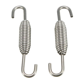 

MTGATHER 2pcs Motorcycle Exhaust System 64mm Fully Rotatable Stainless Steel Mounting Spring Hot Sale