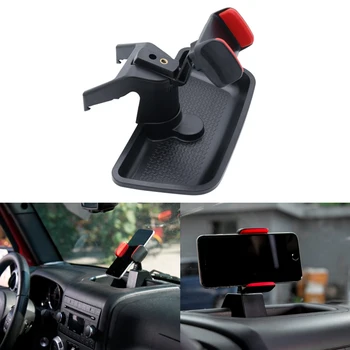 

Adjustable Cell Mobile Phone Ipad Holder Car GPS Bracket Dash Mount Holder Storage Organizer Box for Jeep Wrangler JK 2012-2017