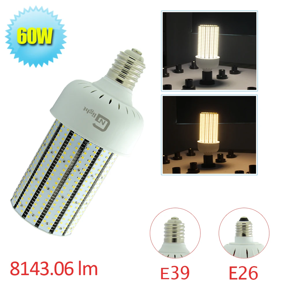 250W HPS Replacement LED E39 Large Mogul Base Light Bulb 60 Watt 6000K