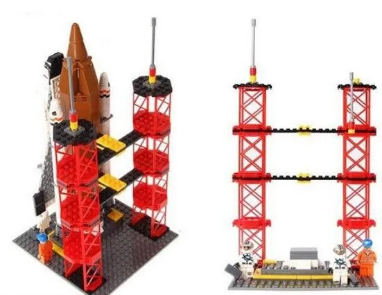 Горячая космический челнок Запуск базы Обучающие кирпичи горячие игрушки модель строительные игрушки для детей