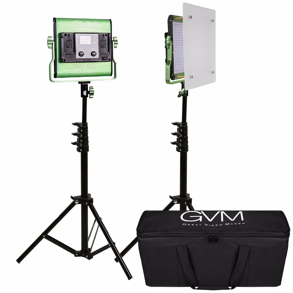 

Aluminum alloy LED Studio Light Kit For Video Shooting CRI97 Dimmable 2300K-6800K Bi-color Photography Lighting Equipment