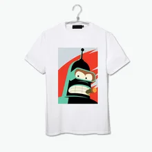 kiss my shiny metal ass bender the funny robot cartoon t shirt raglan short sleeves men women asia size