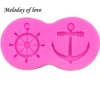 Anchor Rudder Wheel Ship Shape Silicone Mold Fondant Forms Cookie Baking Chocolate Mold Cake Decorating Tools T0209 ► Photo 2/6
