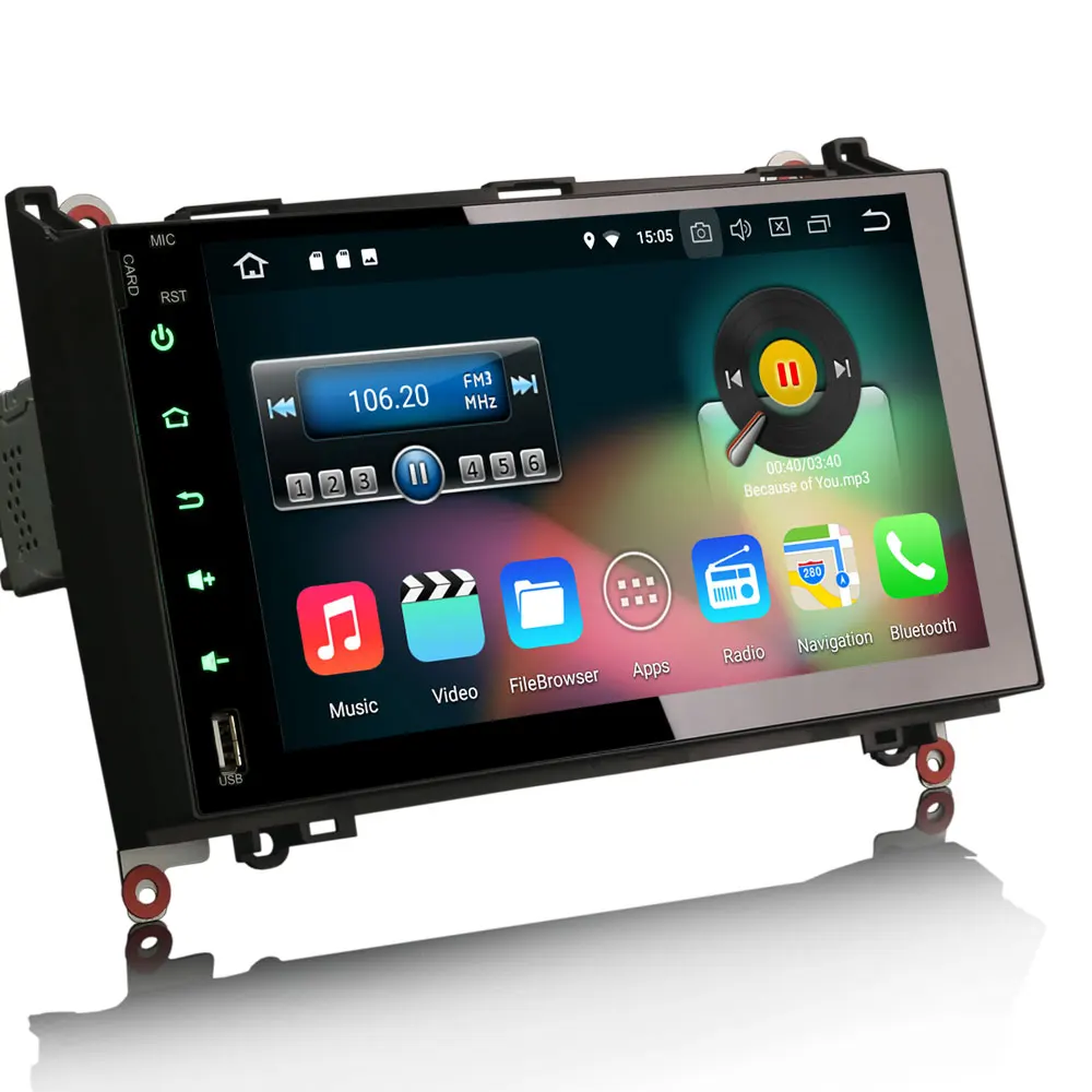 Erisin ES8892B 9 &quotAndroid 8 0 Octa core 4G ram автомобильный dvd плеер DVR dab + DVD для Mercedes A/B Class Sprinter Vito