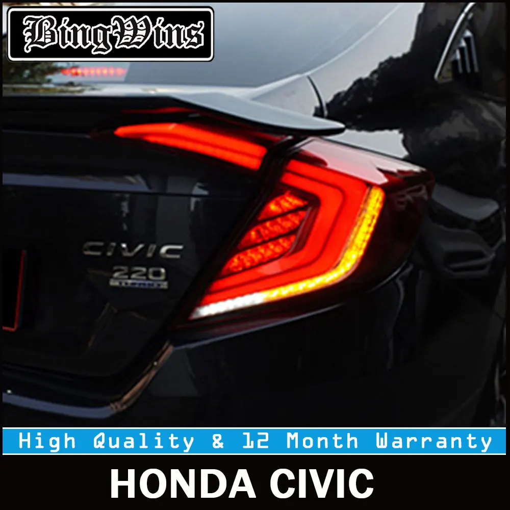 Car Back Tail lights For Honda Civic 10th Sedan 2016 2017 2018