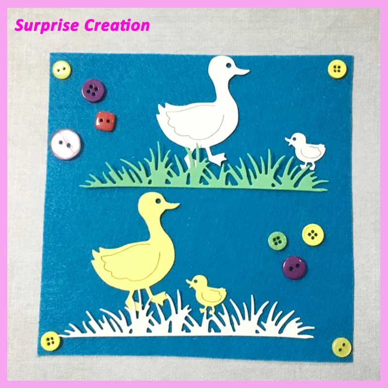 

Cutting dies Ducks & Grass Scrapbook Craft Metal Dies DIY Stencil
