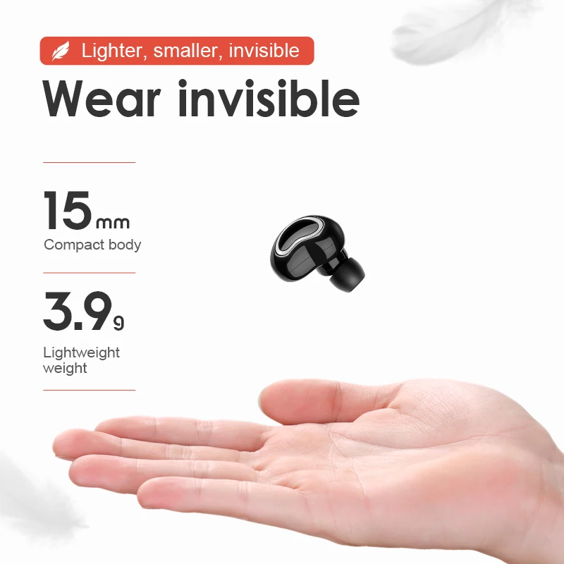 SANLEPUS Мини Bluetooth наушники беспроводные Handsfree Наушники с Micphone/зарядная коробка для