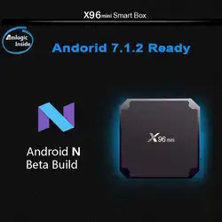 X96 Мини ТВ приставка на базе Android BOX X96mini Android 7,1 Smart tv Box 2 Гб 16 Гб Amlogic S905W четырехъядерный 2,4 ГГц WiFi телеприставка 1GB8GB