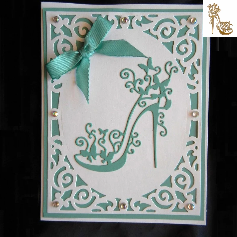 

Metal Stencils Template High-heeled Shoes Cutting Dies DIY Scrapbooking Photo Album Decorative Embossing Folder Paper Cards