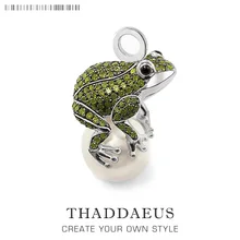 Anhänger Frosch Und Perle, 2019 marke Neue Mode Trendy Schmuck Europa 925 Sterling Silber Bijoux Zubehör Geschenk Für Männer Frau