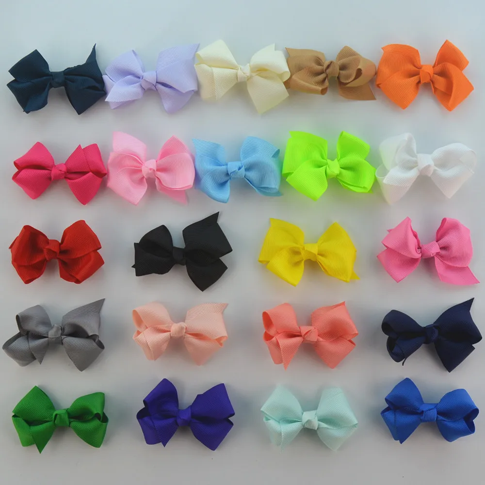 110 Pcs Lot 2 75 Twisted Boutique Bows Grosgrain Ribbon Hair