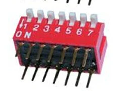 100% оригинальная Φ 7P 2 54 мм позолоченная клавиатура для пианино DIP Switch DPL-07 x 100 шт. |