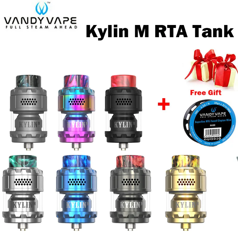 

Vandy Vape kylin m Kylin M RTA Tank 3ml/4.5ml Atomizer Top honeycomb airflow Large Build Deck Vaporizer Electronic Cigarette