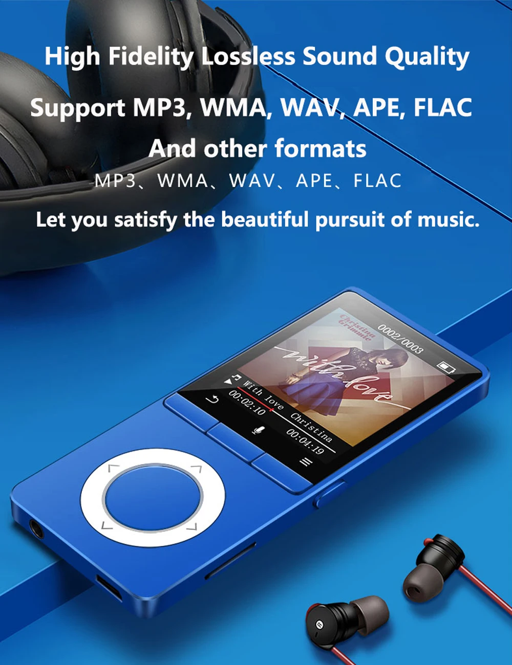 MP4 плеер с динамиком металлический hifi MP3 музыкальный плеер Поддержка FM радио Электронная книга Портативный hi fi плеер Поддержка usb, мини sd карта